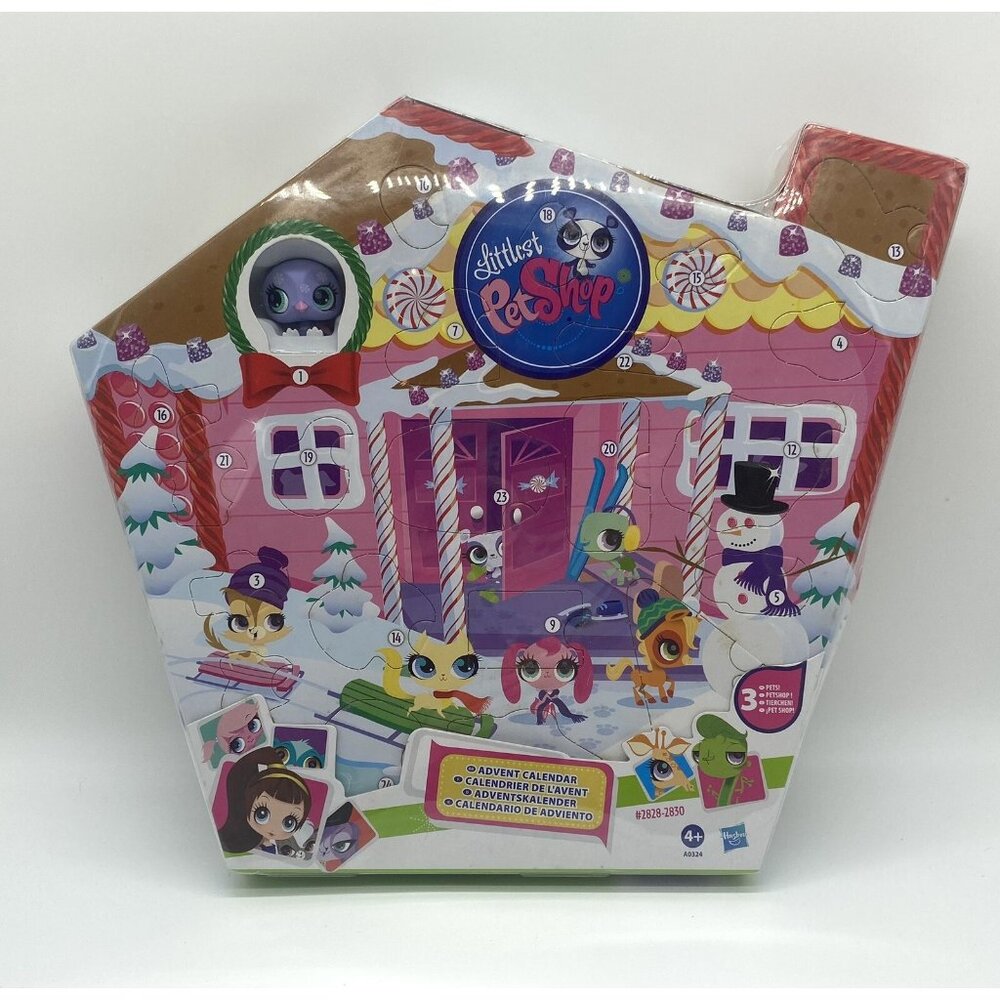 Littlest Pet Shop Advent Calendar 2828 Chinchilla 2829 Sheepdog 2823 Penguin NIB